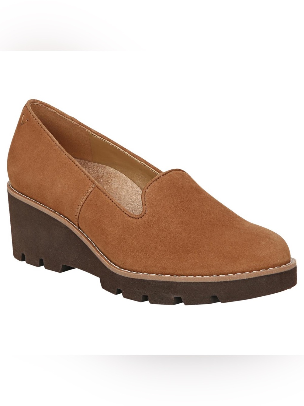 Like NEW! Vionic Willa Wedges Slip-On in Toffe Suede. 11.